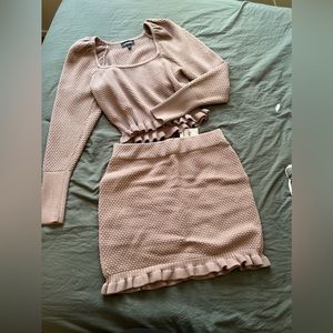 Express Tan Top and Skirt Set